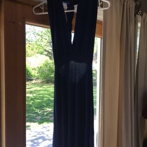 Navy Blue Maxi Tie Dress